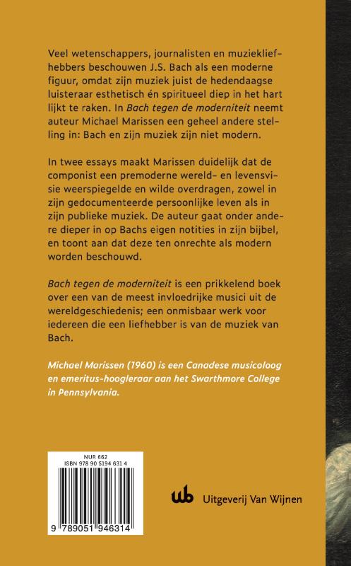Productafbeelding: achterkant van Bach tegen de moderniteit