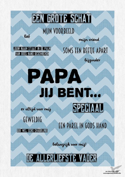 Productafbeelding: voorkant van Viltbord papa jij bent