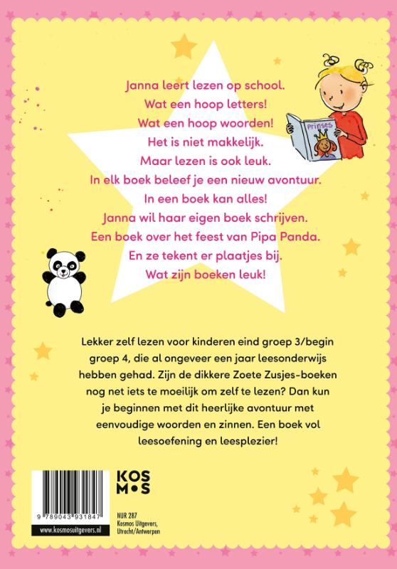 Productafbeelding: achterkant van Lekker lezen met de Zoete Zusjes