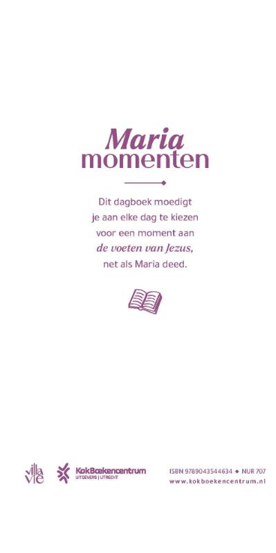 Productafbeelding: achterkant van Mariamomenten