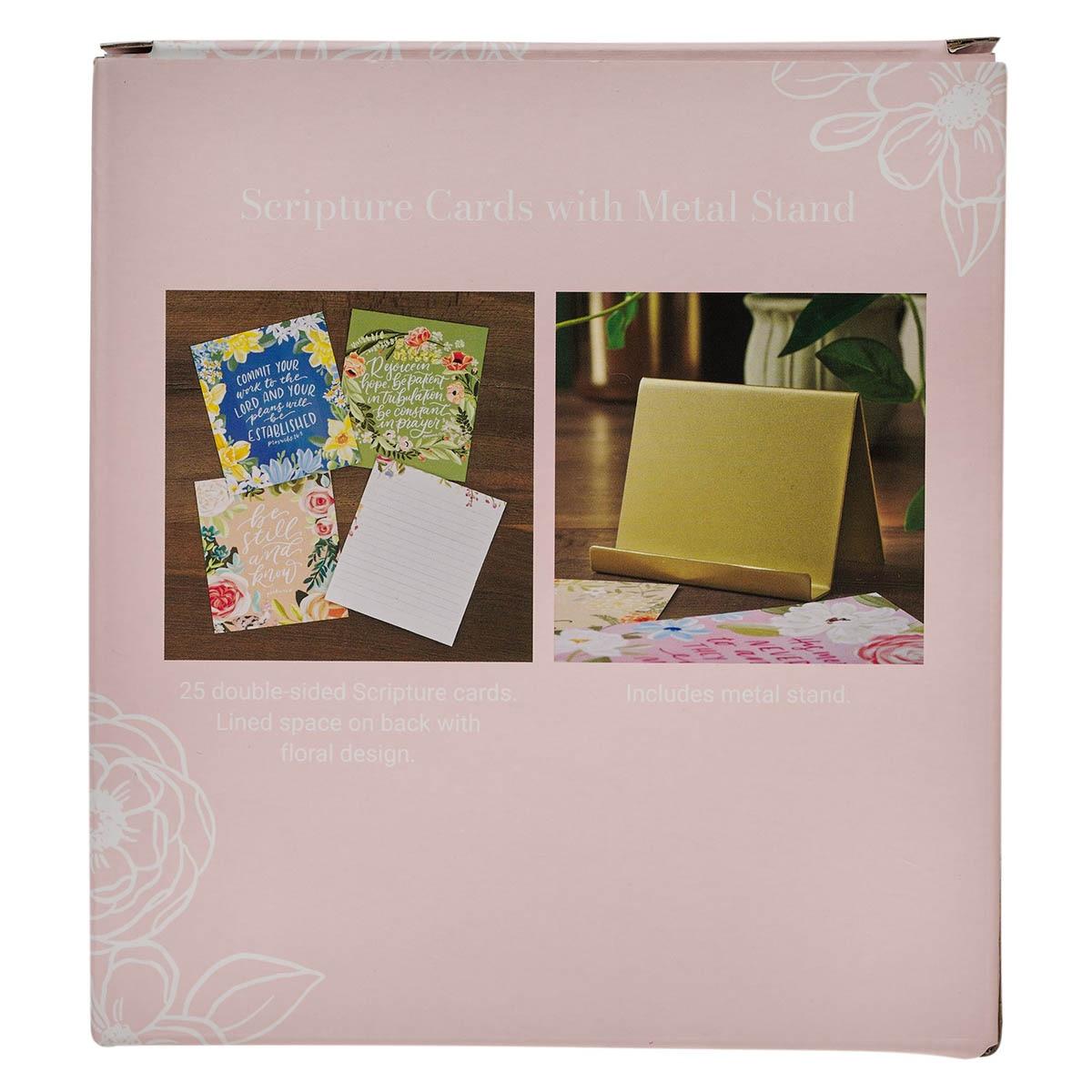 Productafbeelding: achterkant van Scripture Cards w/Stand Floral