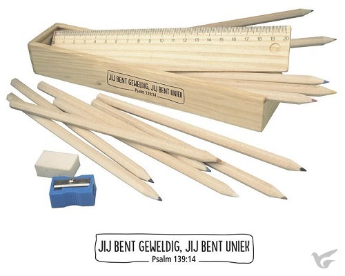 Productafbeelding: voorkant van Box kleurpotloden jij bent geweldig