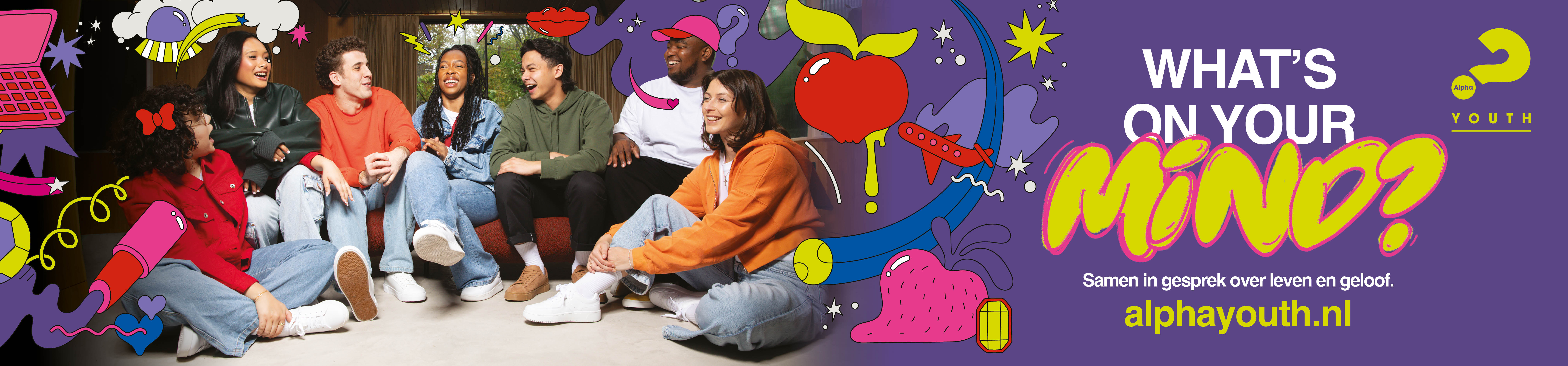 Productafbeelding: voorkant van Alpha Youth Spandoek