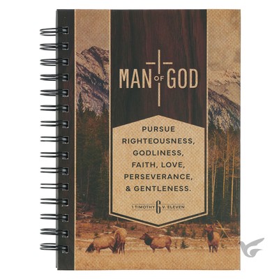 Productafbeelding: voorkant van Man of God 1 Tim. 6:11 Journal Spiral Br