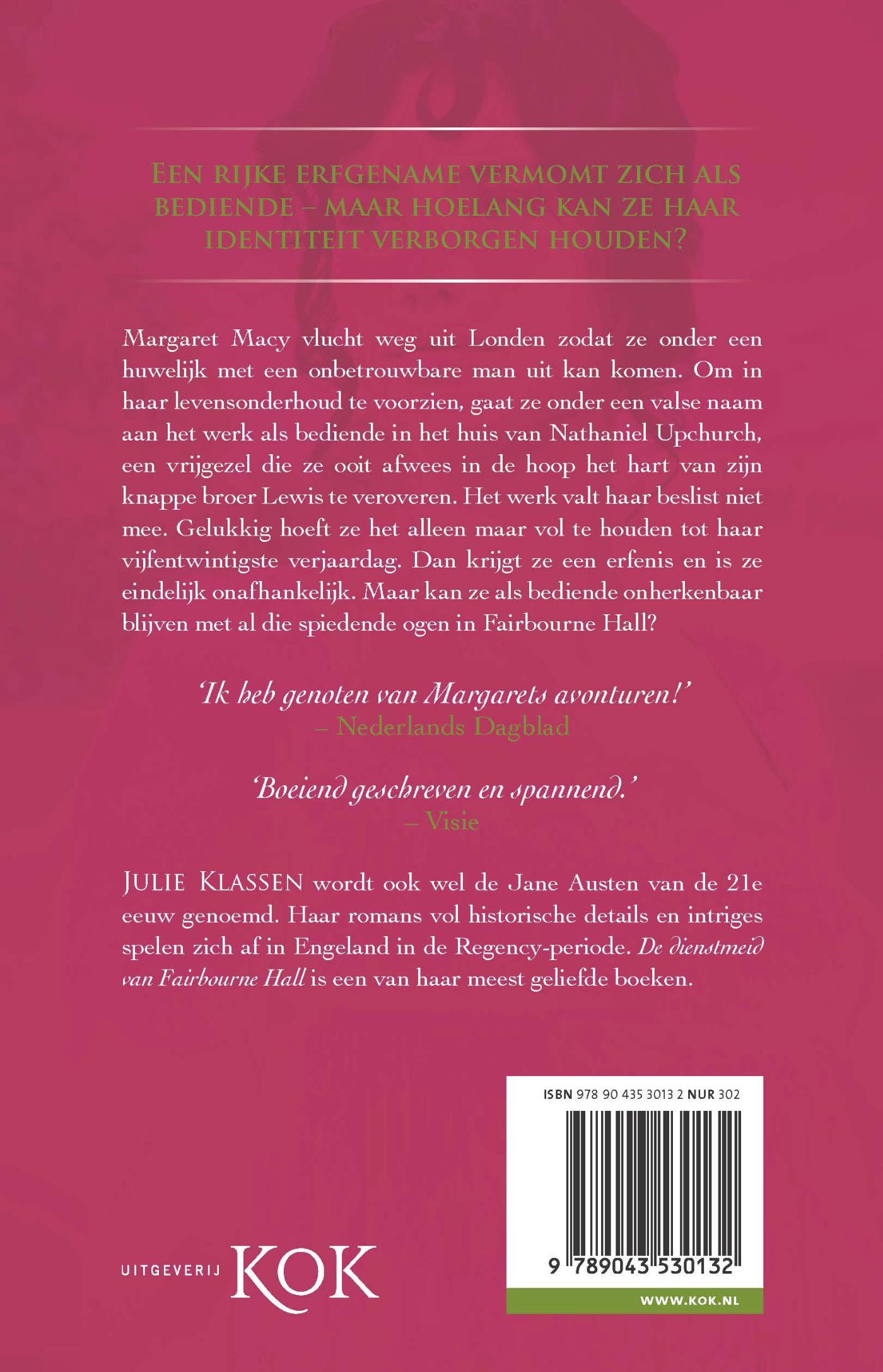 Productafbeelding: achterkant van De dienstmeid van Fairbourne Hall