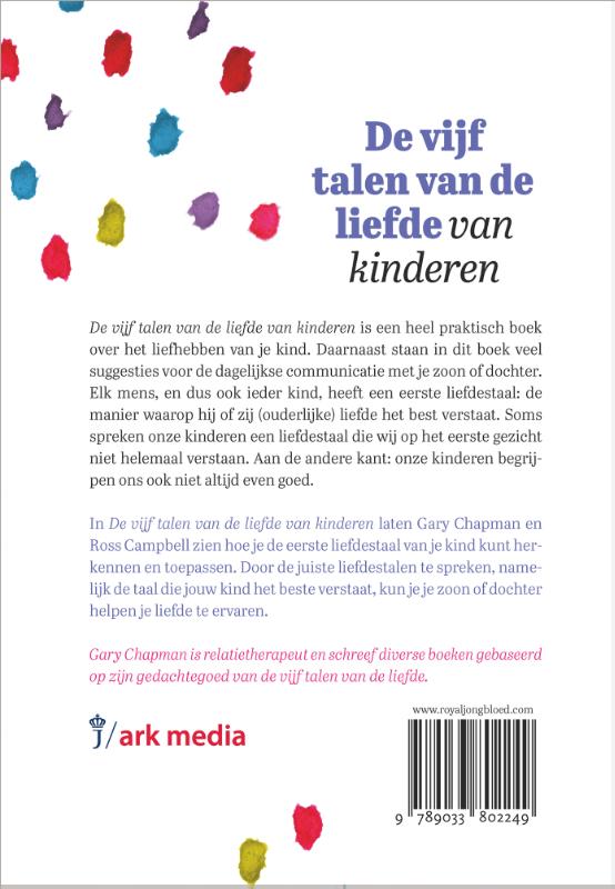 Productafbeelding: achterkant van De vijf talen van de liefde van kinderen