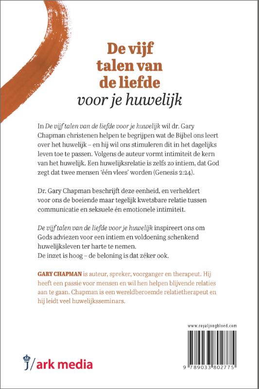 Productafbeelding: achterkant van De vijf talen van de liefde voor je huwelijk