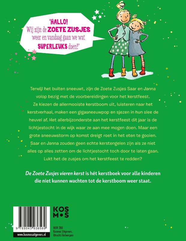 Productafbeelding: achterkant van De Zoete Zusjes vieren kerst