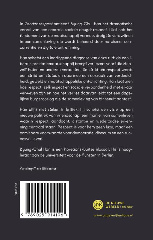 Productafbeelding: achterkant van Zonder respect