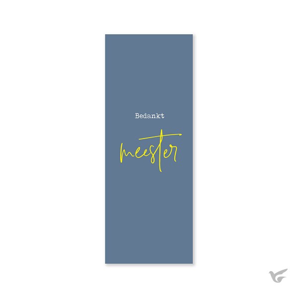 Productafbeelding: voorkant van Boekenlegger Bedankt meester