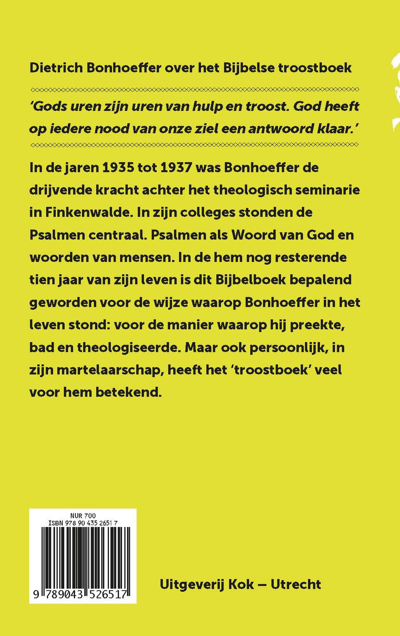 Productafbeelding: achterkant van Mijn ziel keert zich stil tot God