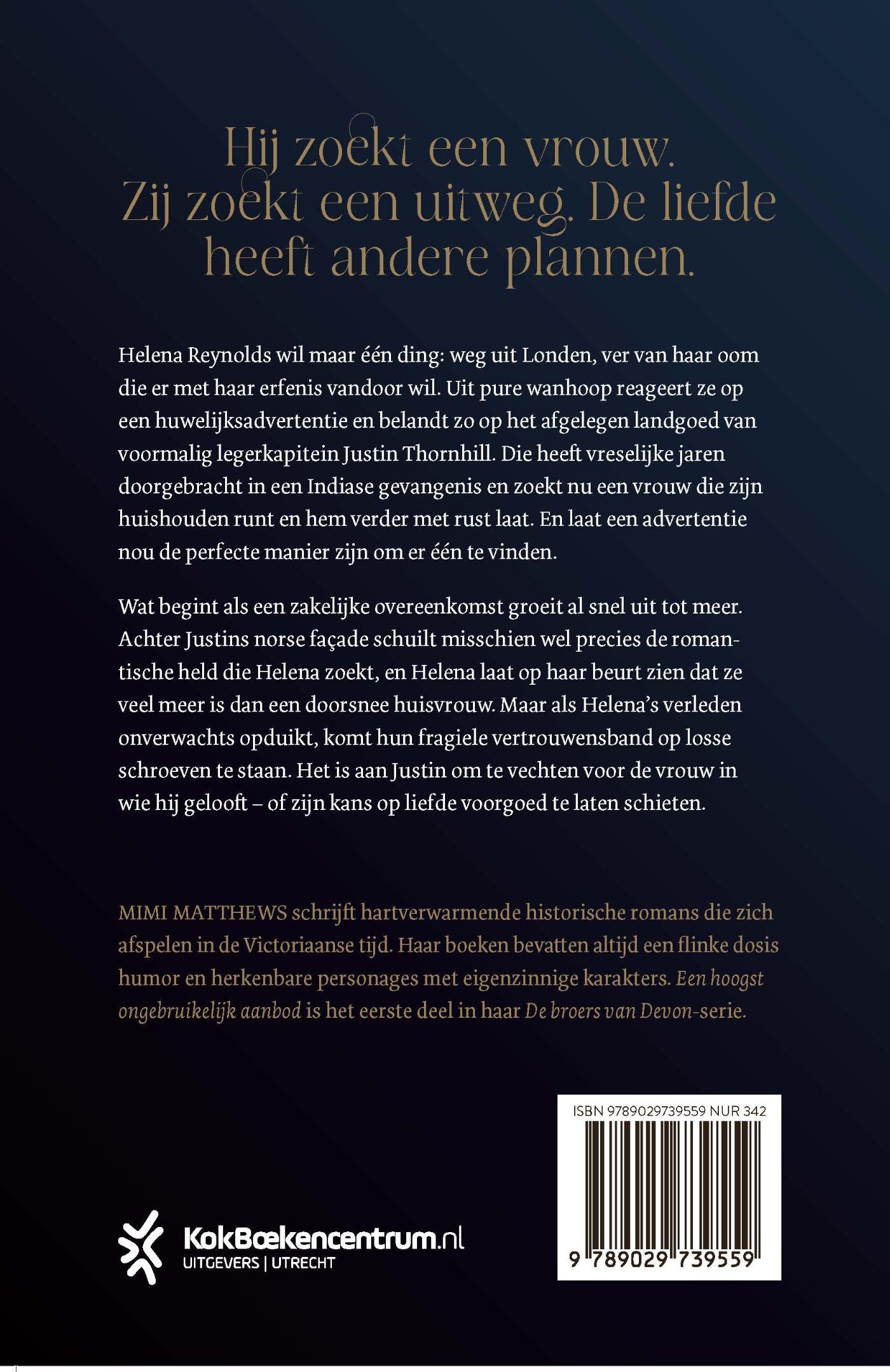 Productafbeelding: achterkant van Een hoogst ongebruikelijk aanbod