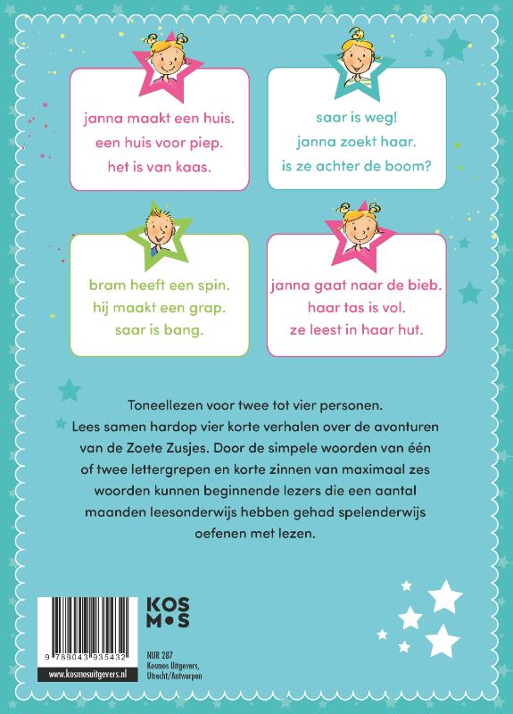 Productafbeelding: achterkant van Samen lezen met de Zoete Zusjes 2