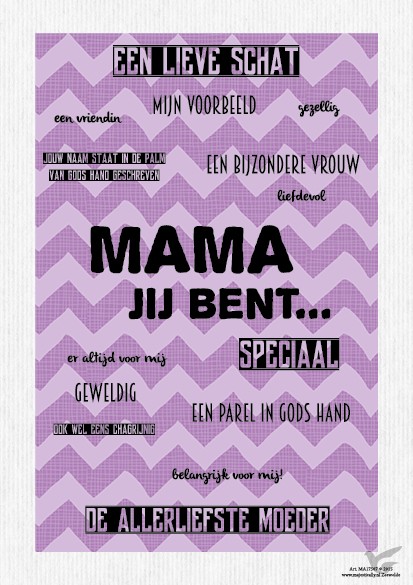 Productafbeelding: voorkant van Viltbord mama jij bent