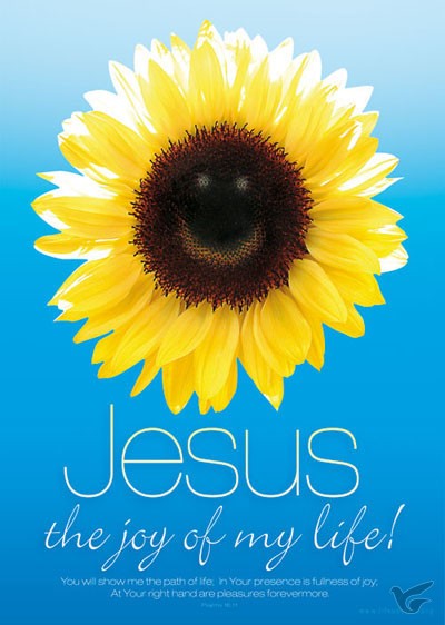 Productafbeelding: voorkant van Poster a4 let My joy and peace be yours