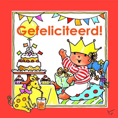 Productafbeelding: voorkant van Dubbele kaart 12x12 gefeliciteerd
