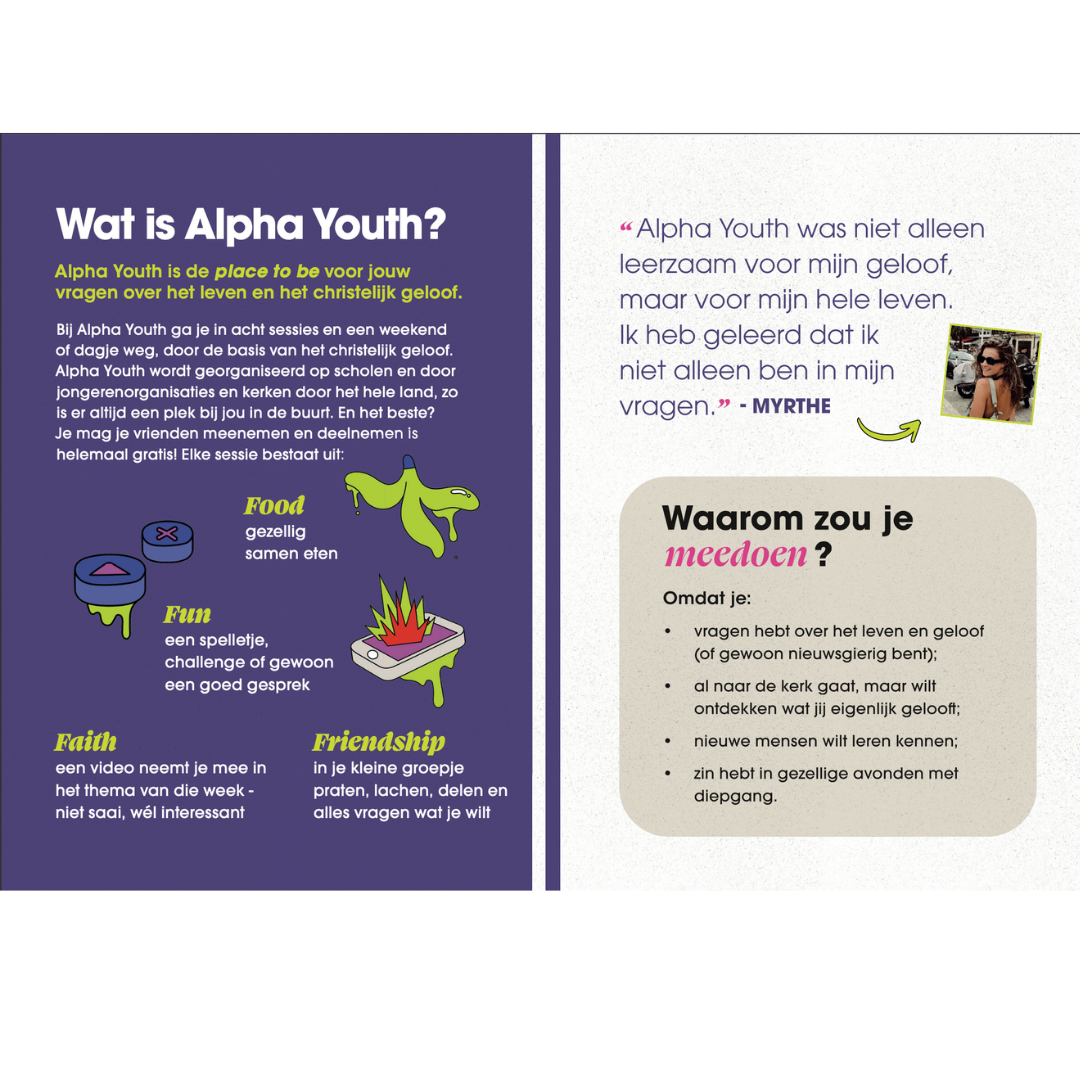 Productafbeelding: achterkant van Wat is Alpha Youth?-boekjes