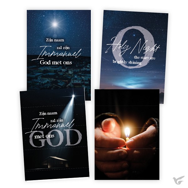 Productafbeelding: voorkant van Voordeelpak 12 kerstkaarten 2022 serie 5