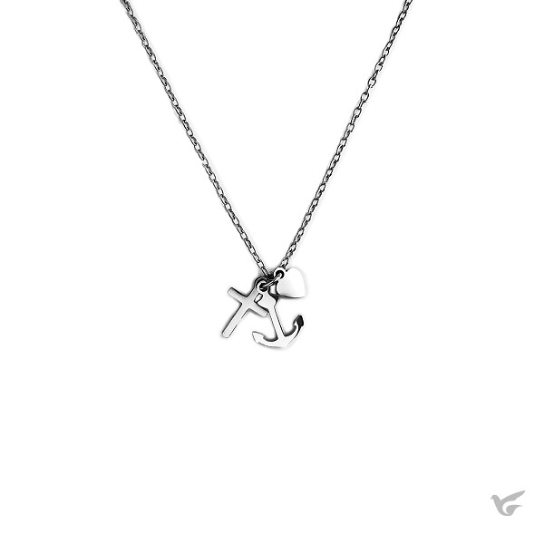 Productafbeelding: voorkant van Ketting bedeltjes geloof hoop liefde