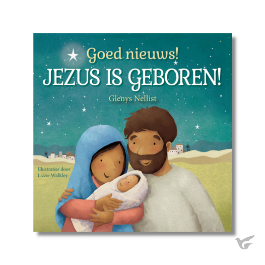 Productafbeelding: voorkant van Goed nieuws! Jezus is geboren! 14x14cm