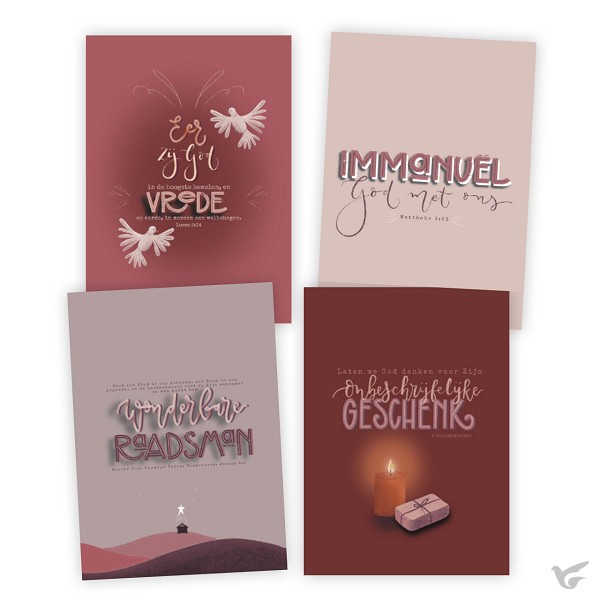 Productafbeelding: voorkant van Voordeelpak 12 kerstkaarten 2022 mar 2