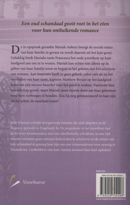 Productafbeelding: achterkant van De jongedame in het poorthuis