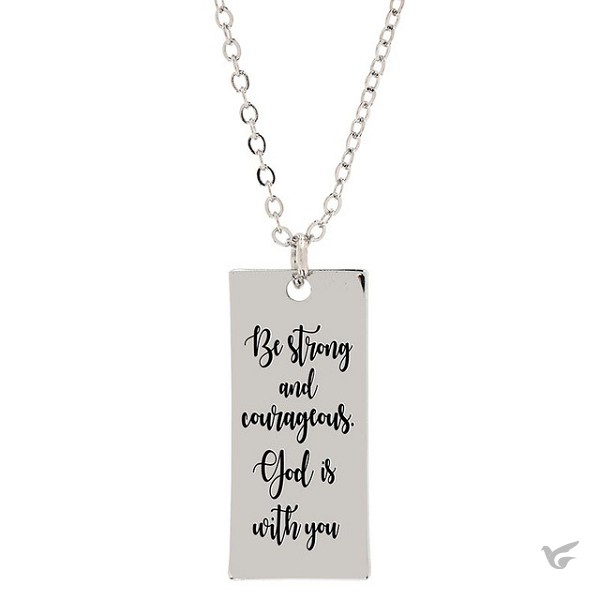 Productafbeelding: voorkant van Silverplated Pendant/Necklace Be strong