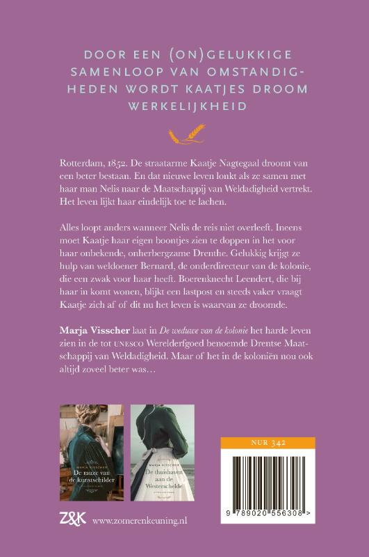 Productafbeelding: achterkant van De weduwe van de kolonie