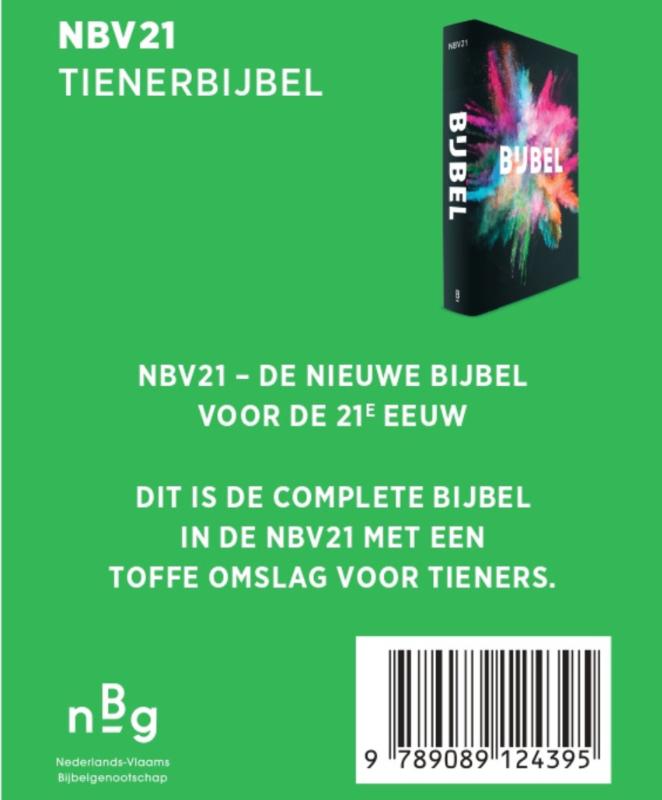 Productafbeelding: achterkant van NBV21 Tienerbijbel