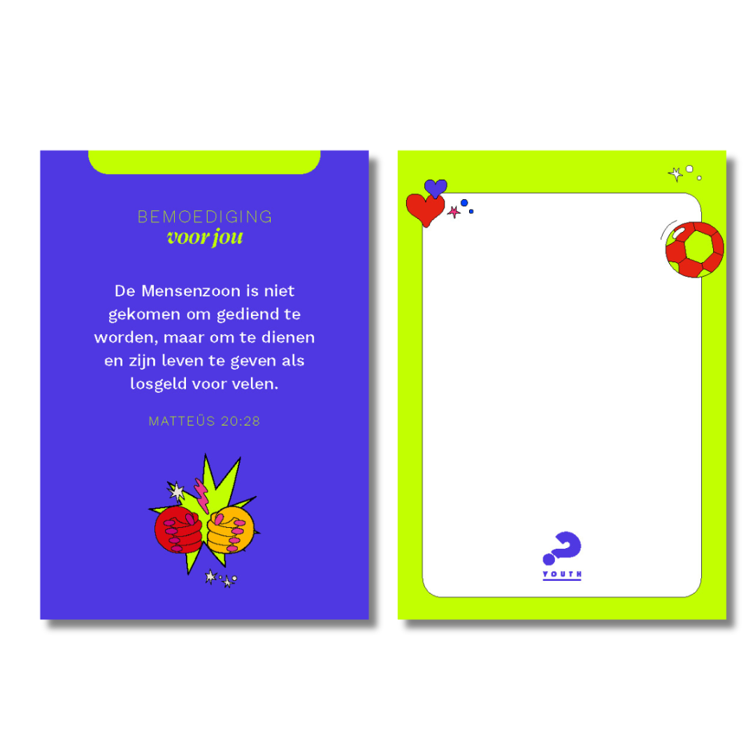 Productafbeelding: achterkant van Alpha Youth Bemoedigingskaartjes