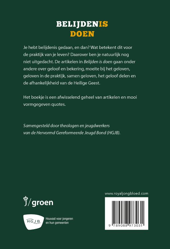 Productafbeelding: achterkant van Belijden is doen