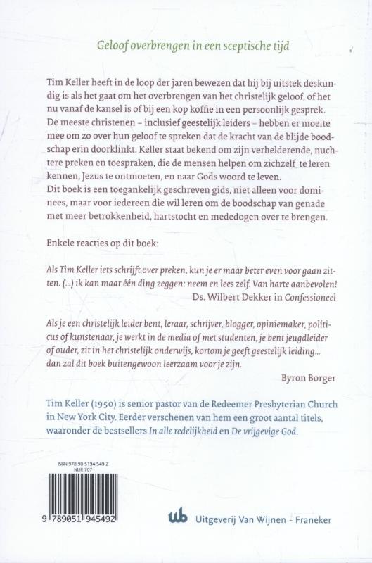 Productafbeelding: achterkant van Preken