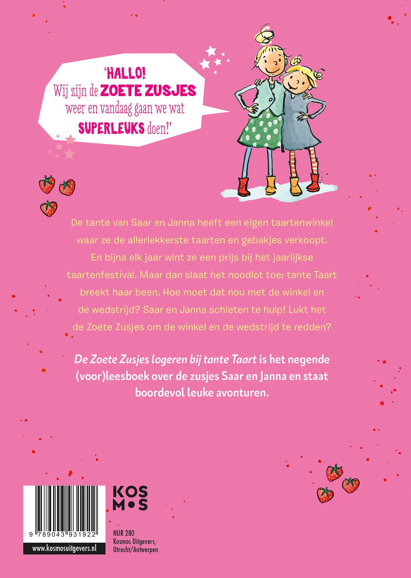 Productafbeelding: achterkant van De Zoete Zusjes logeren bij tante Taart