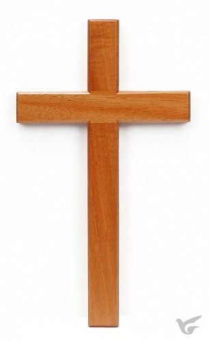 Productafbeelding: voorkant van Kruis hang 10cm blank hout