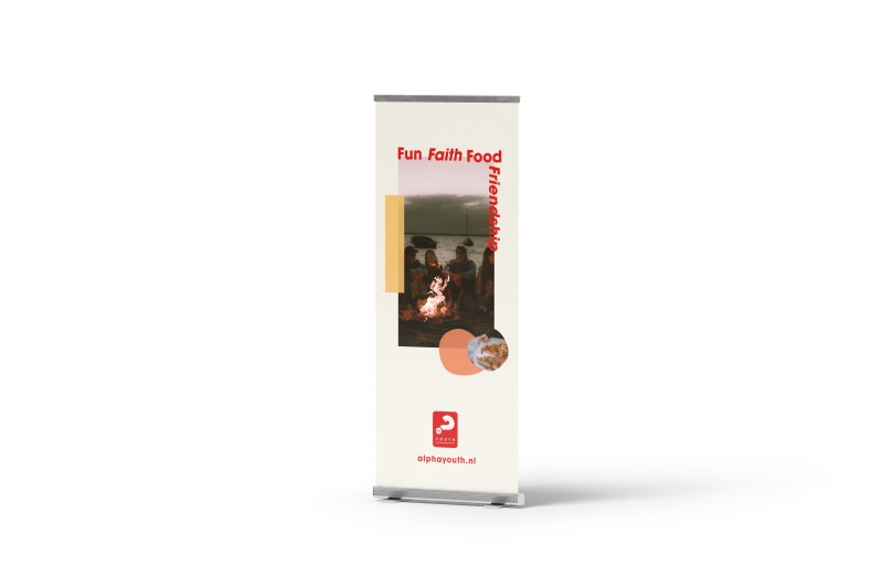 Alpha Youth-banner (Fun, Faith, Food & Friendship)