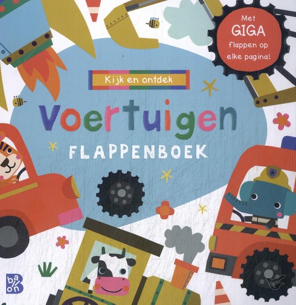 Productafbeelding: voorkant van Kijk en ontdek: Voertuigen flappenboek